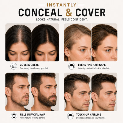 Hair Concealer – Instantly Covers Gray Roots & Thinning Hair