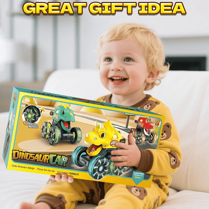 Press & Go Dino Truck Toy with Motion Activated Light for Toddlers🎁Best Birthday Gifts for Baby